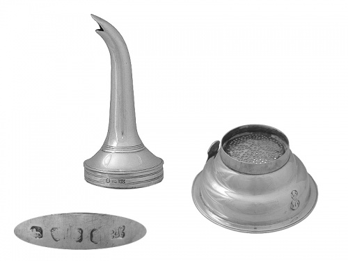Georgian Silver Wine Funnel and Stand 1798